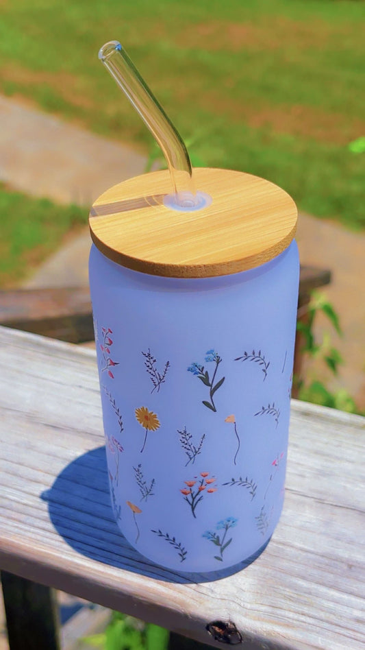 Wildflower Breeze glass cup 16oz